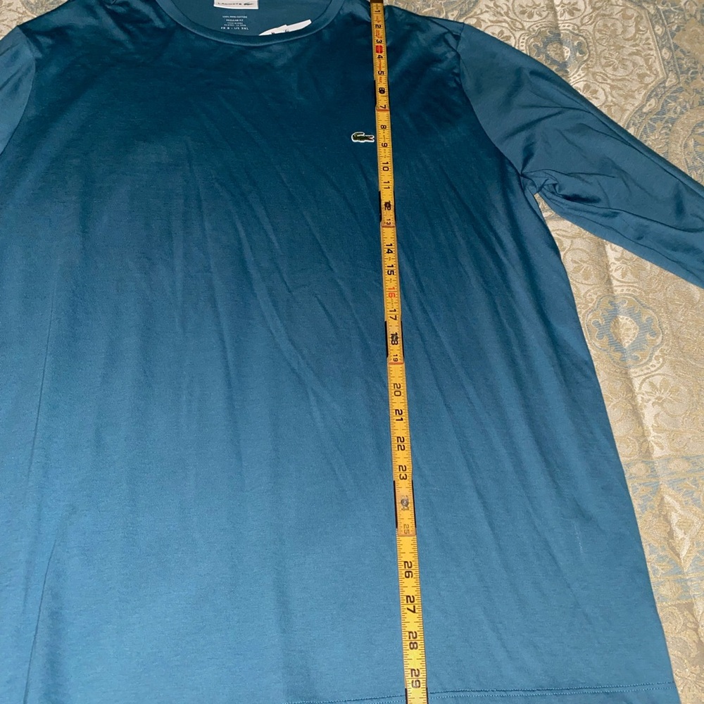 Men’s Lacoste long sleeve Pima cotton t- shirt New SZ 8 /3XL